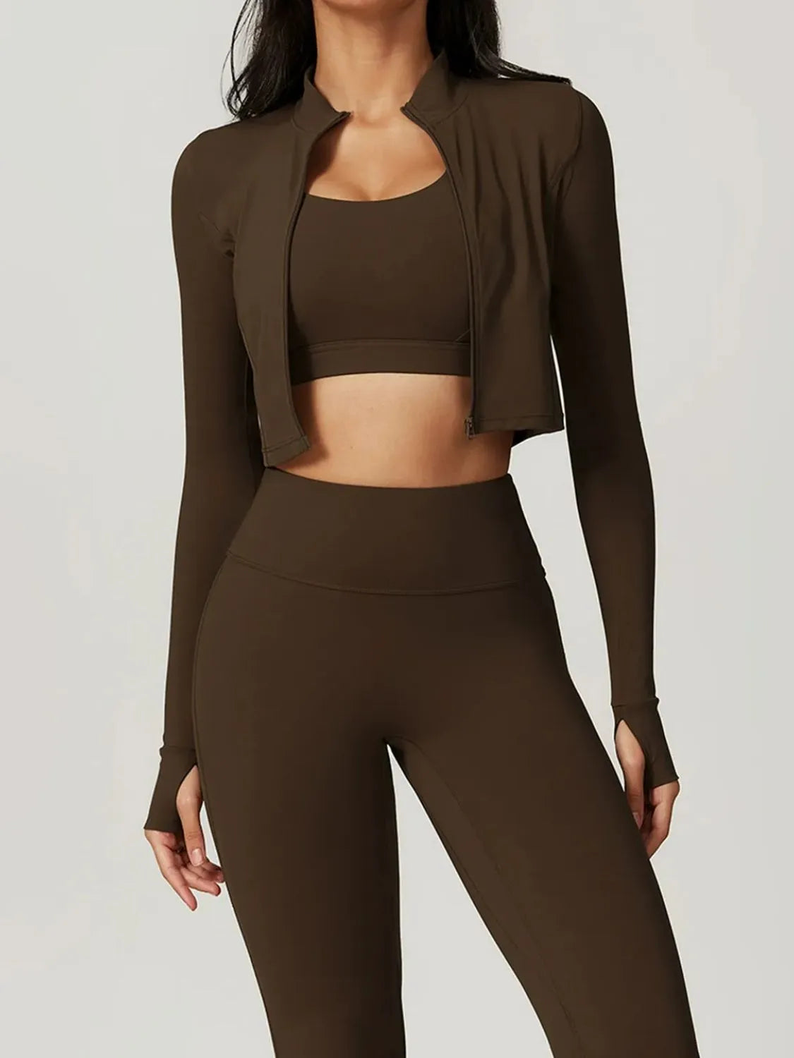 Bra Outerwear and Leggings 3-Piece Active Set