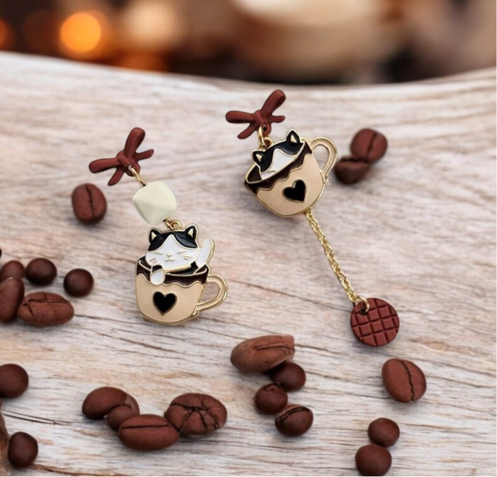 Coffee Cat Earrings