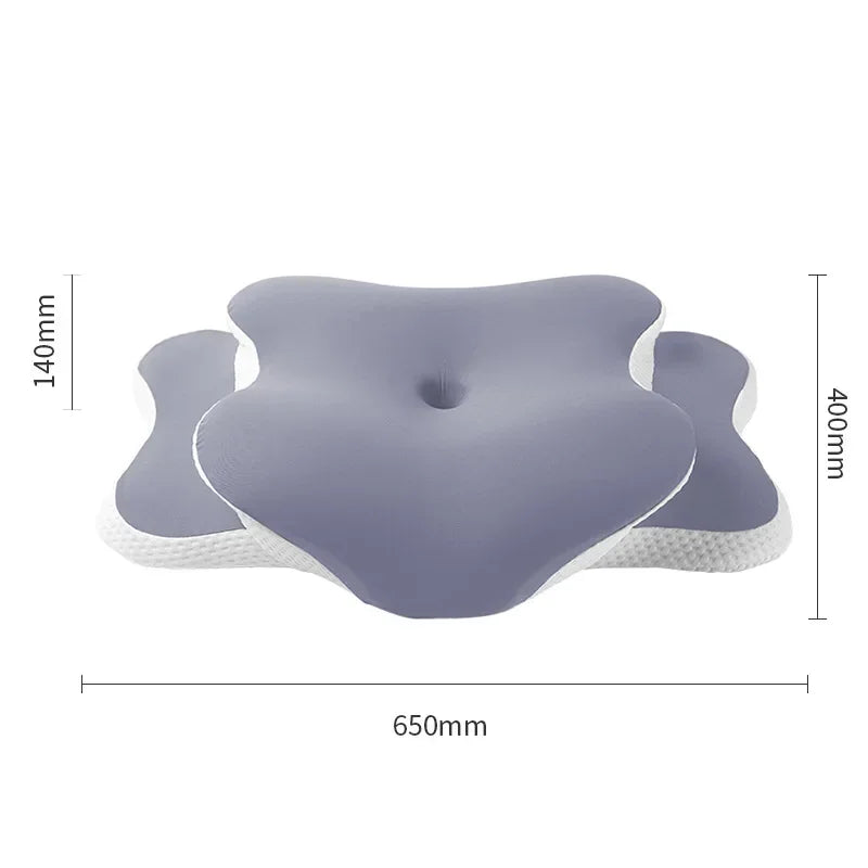 Ice Silk Pillowcase Ergonomic Cervical Pillow Memory Foam Pillow