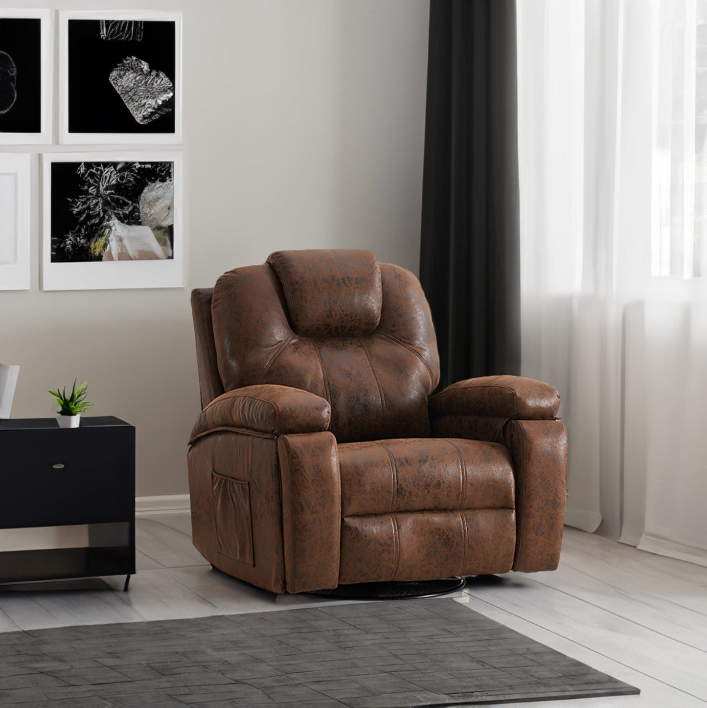 Oversized Single Sofa Armchair with Side Pockets Couches
