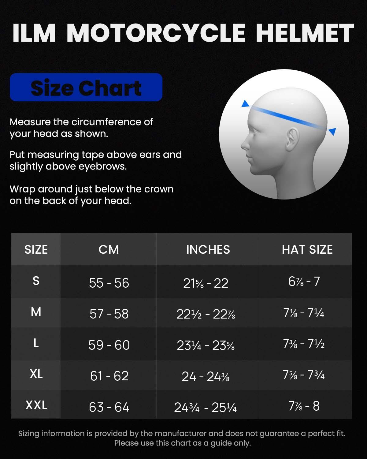 ILM Motorcycle Full Face Helmets DOT ECE Powersports Dual Visor