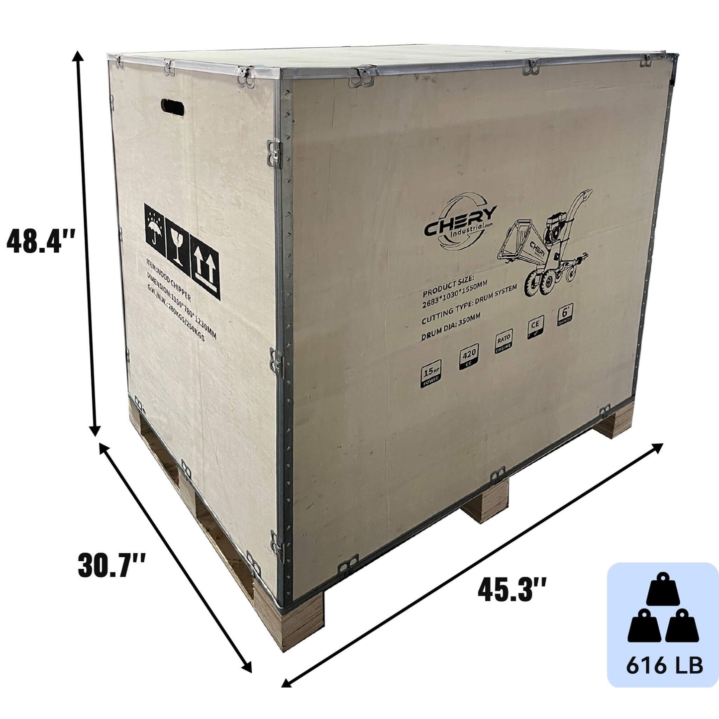 Heavy-Duty 6-Inch 420CC 15HP Gas Woodchipper