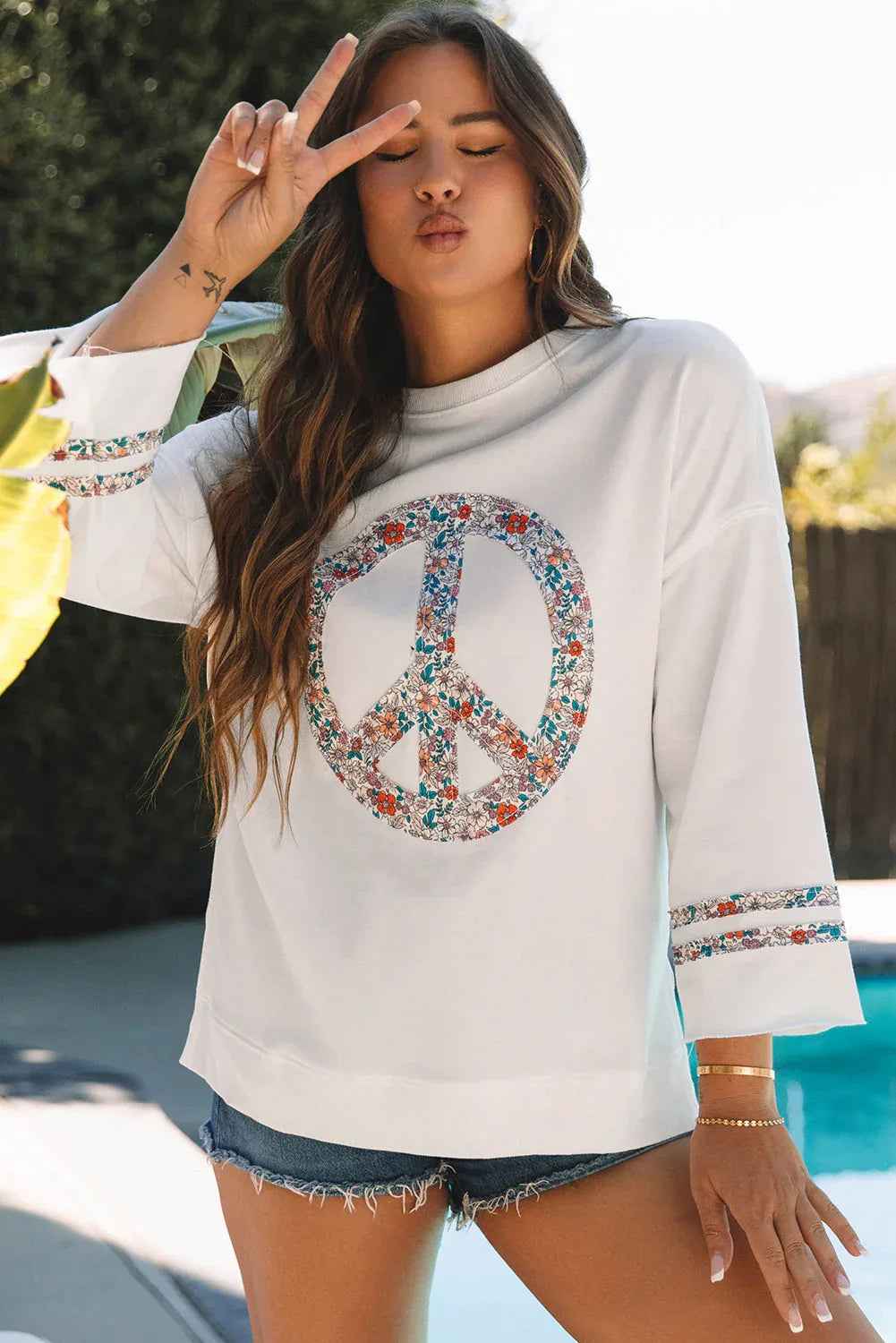 Wide Sleeve Casual Top
