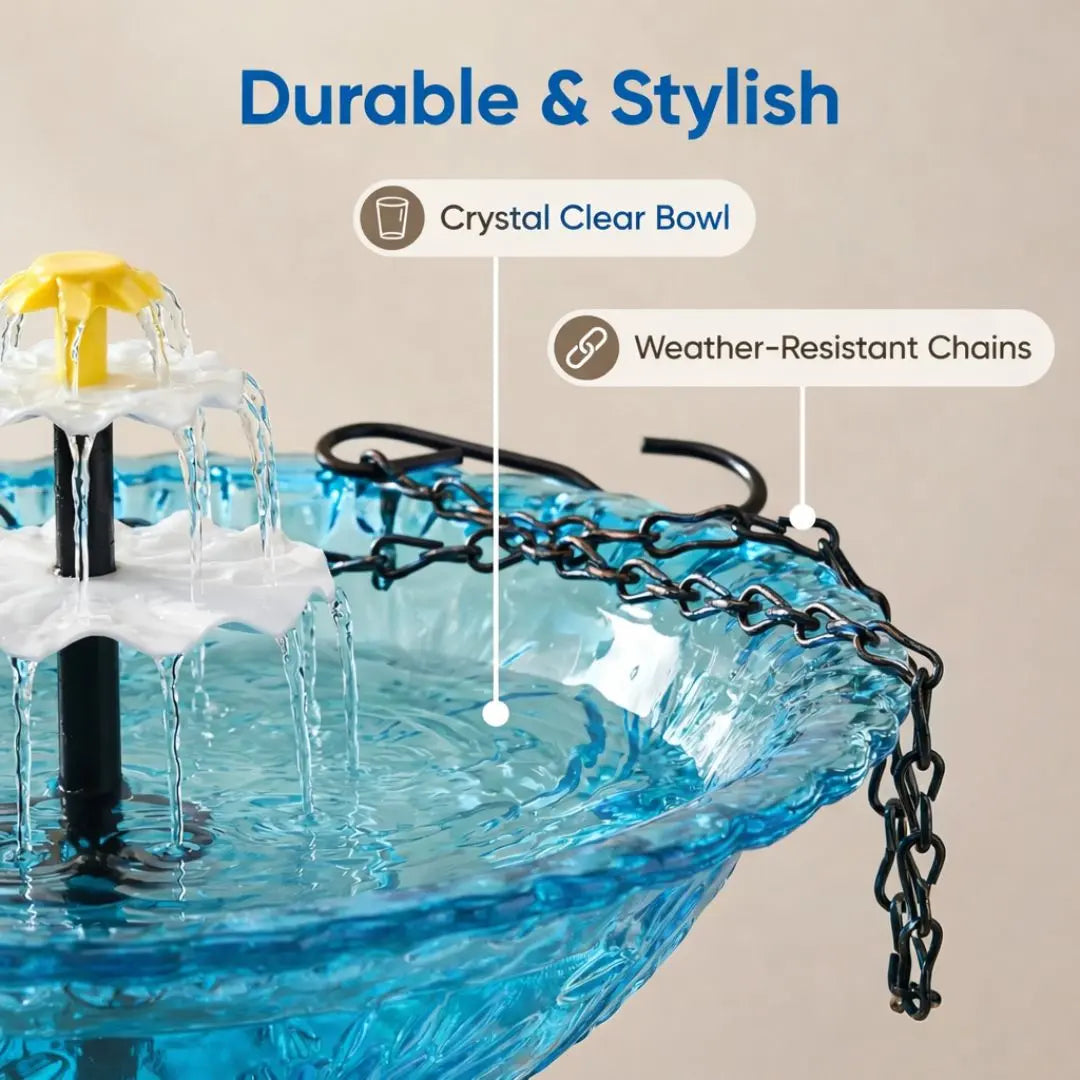Bird Bath Solar Cascade Hanging Fountain – Limited Time Offer!