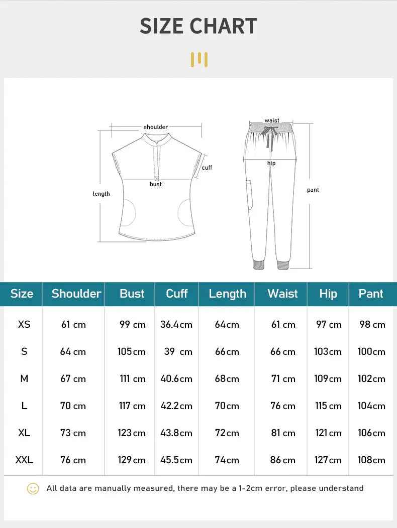 DK Gradient Zipper Scrub Top
