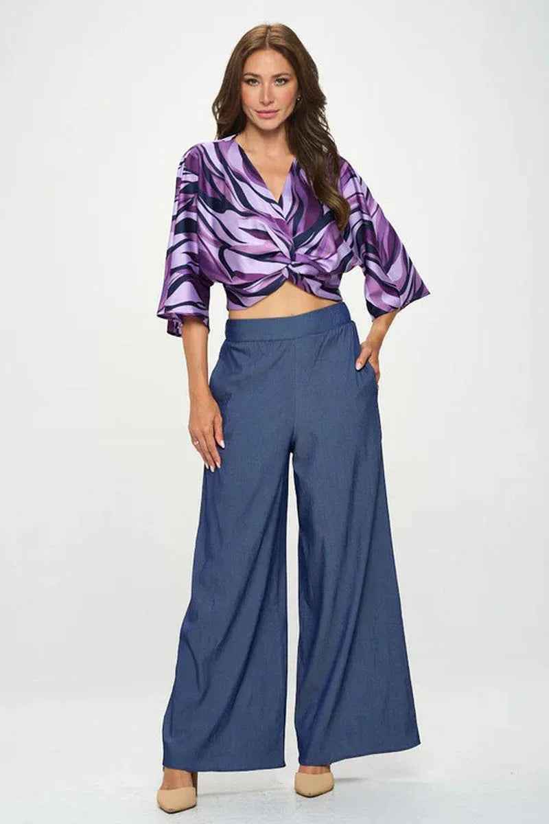 Tencel Straight Leg Pants
