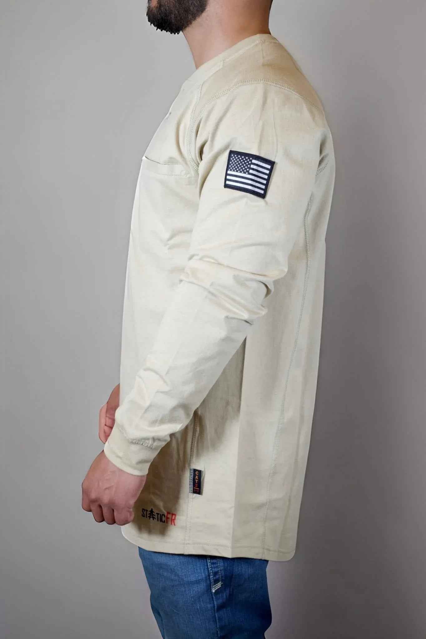 FR 3-Button Henley Shirt - Tan