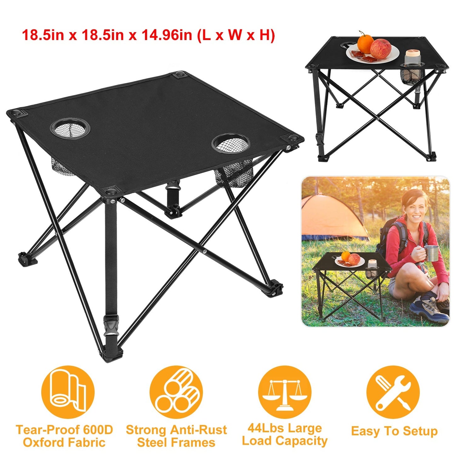 1Pc Foldable Camping Table Portable