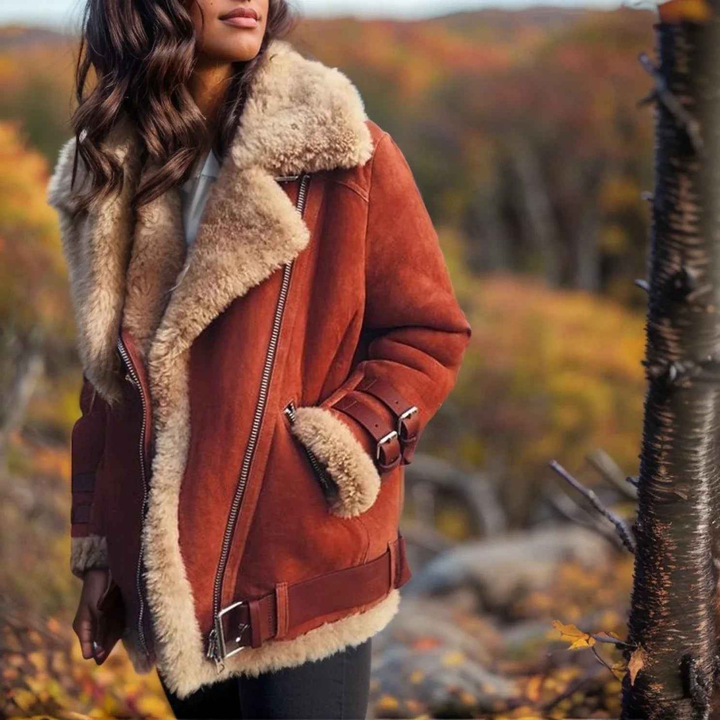 Western Fur & Suede Coat