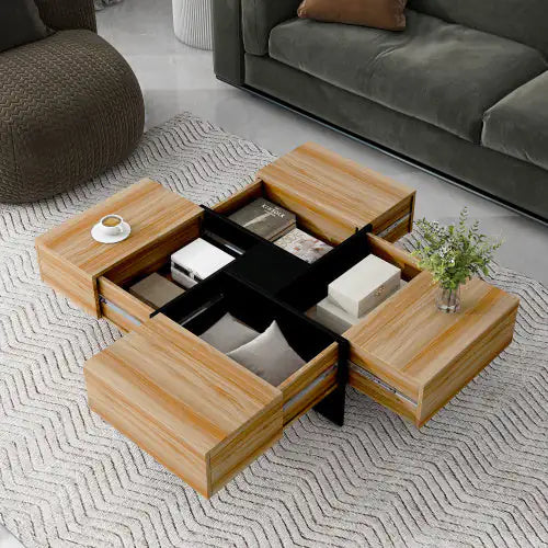 Sleek Slider Coffee Table with Secret Storage