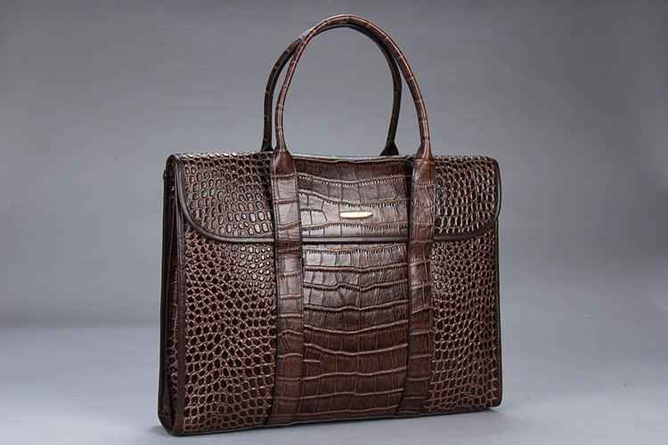 Exotic Croco Leather Laptop Bag
