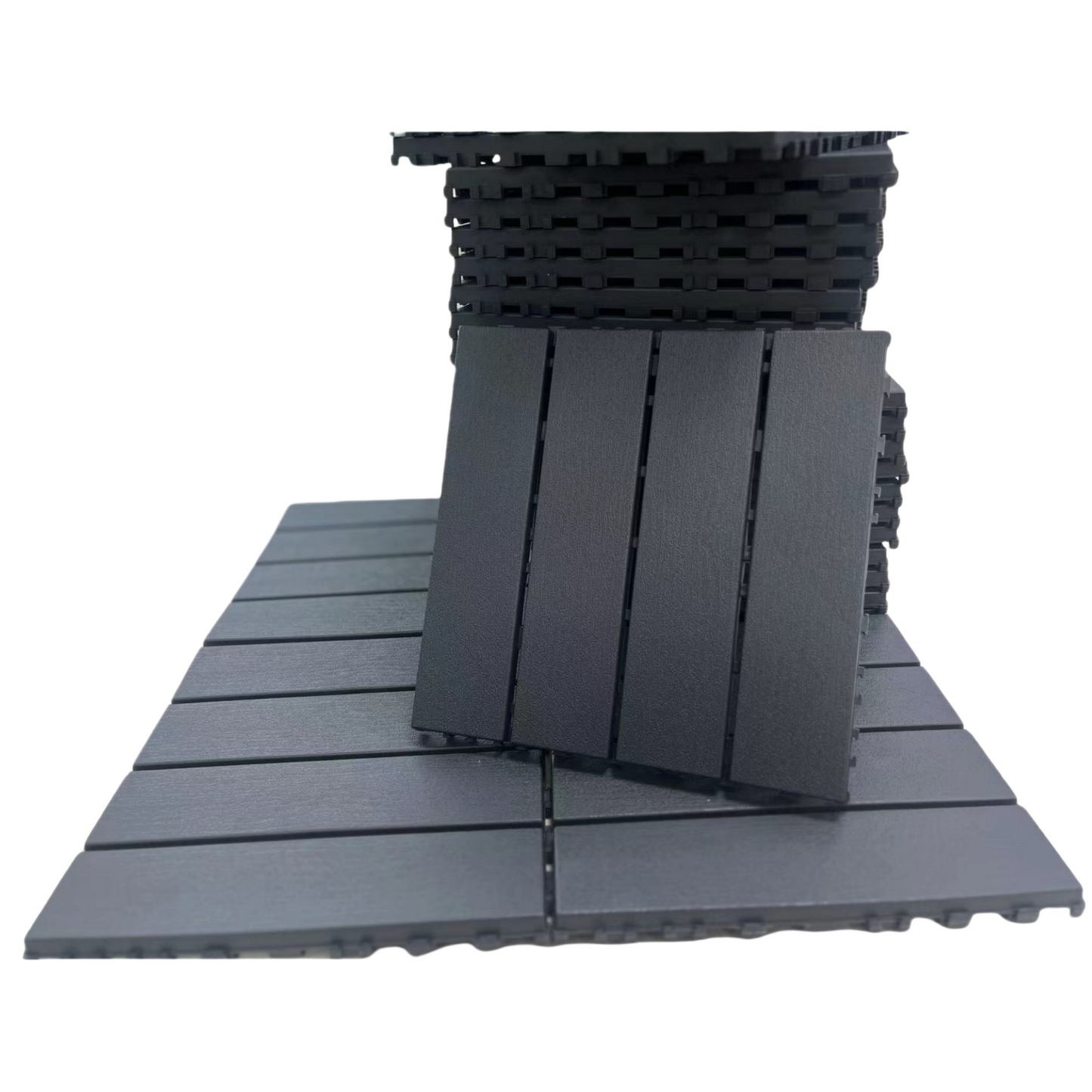 Plastic interlocking deck tiles, 36 terrace deck tiles, 12 "x12" square waterproof