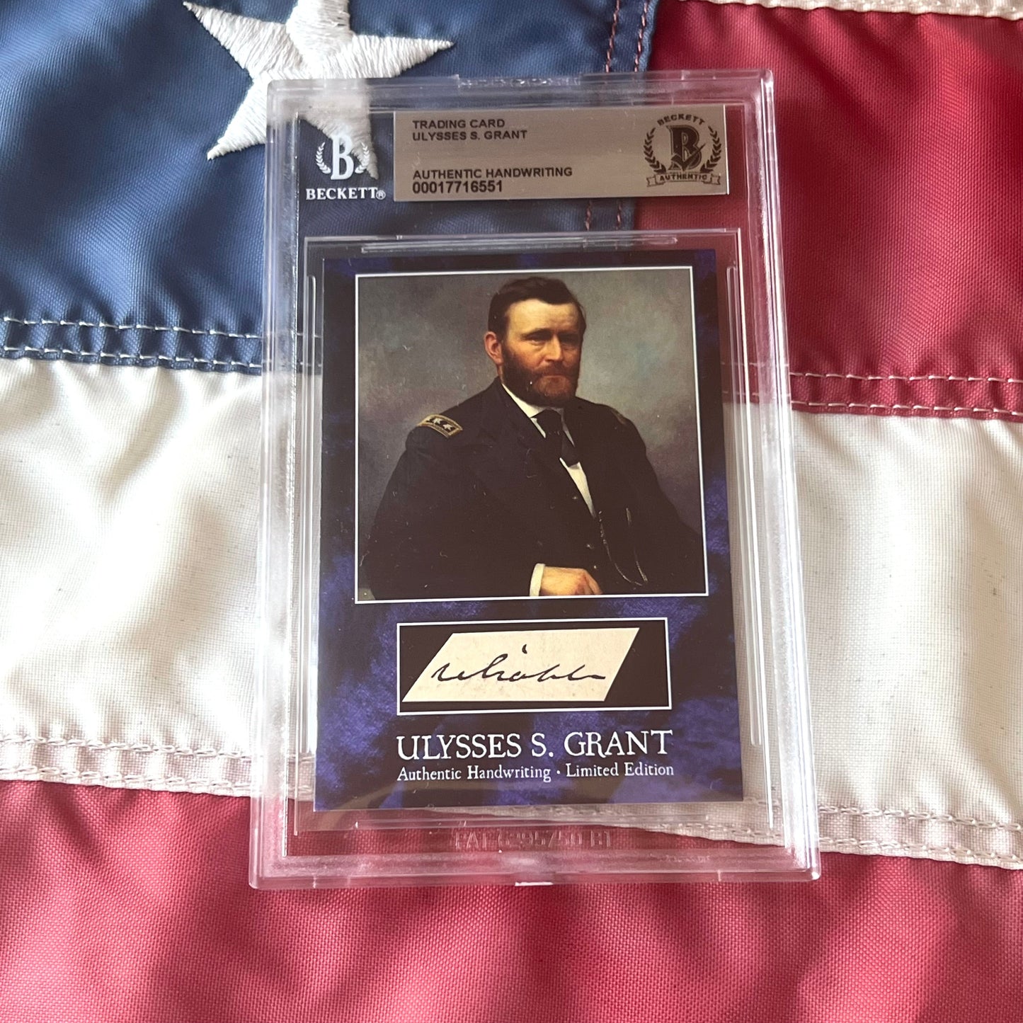 Ulysses S. Grant Beckett Encapsulated Handwriting Removed From An Autograph Letter Signed