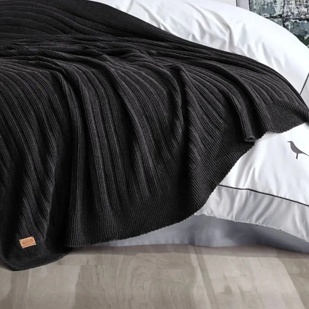 Hobby Double Fancy Blanket Set - Anthracite
