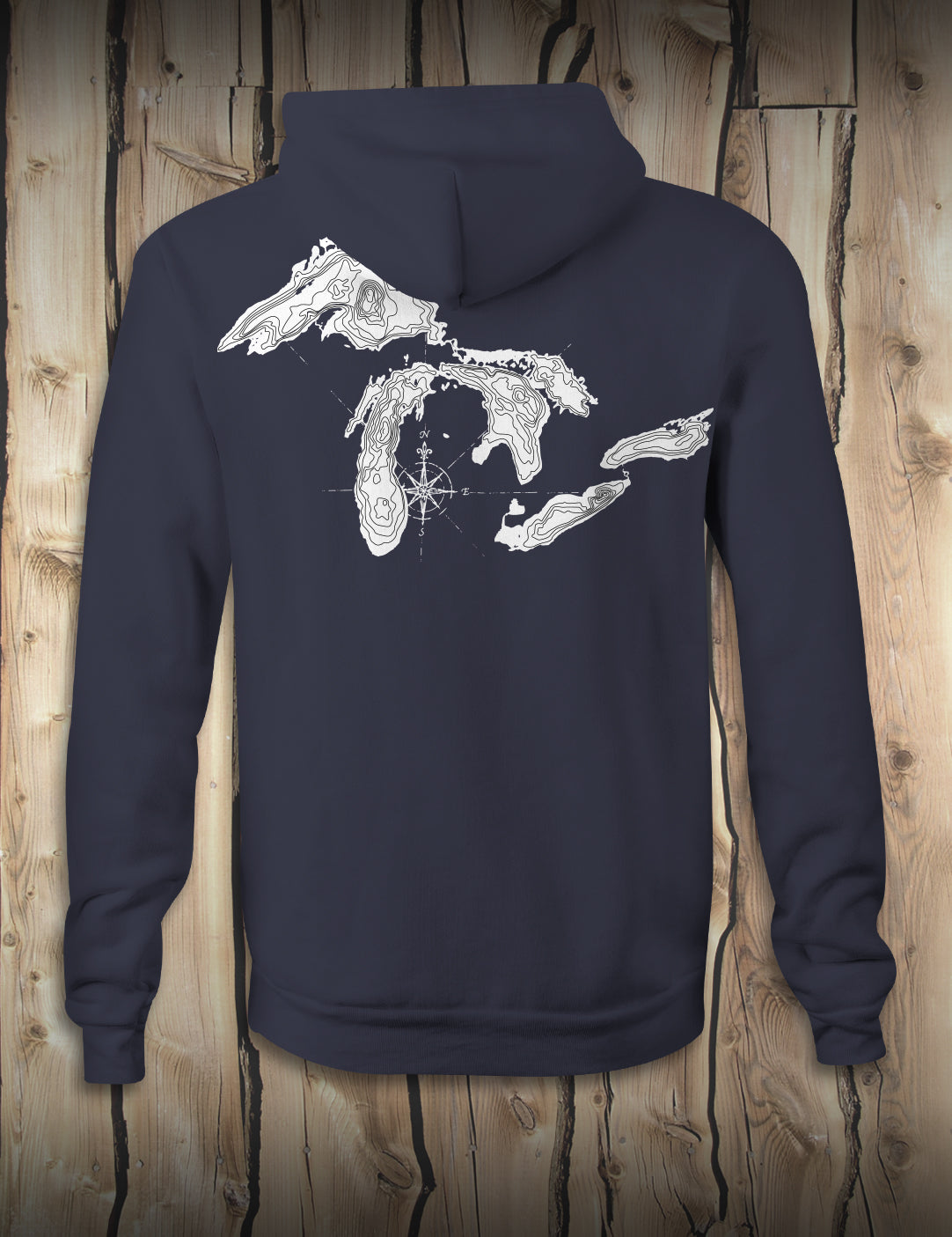 Michigan - Unisex Zip-Up Lightweight Hoodie - Navy