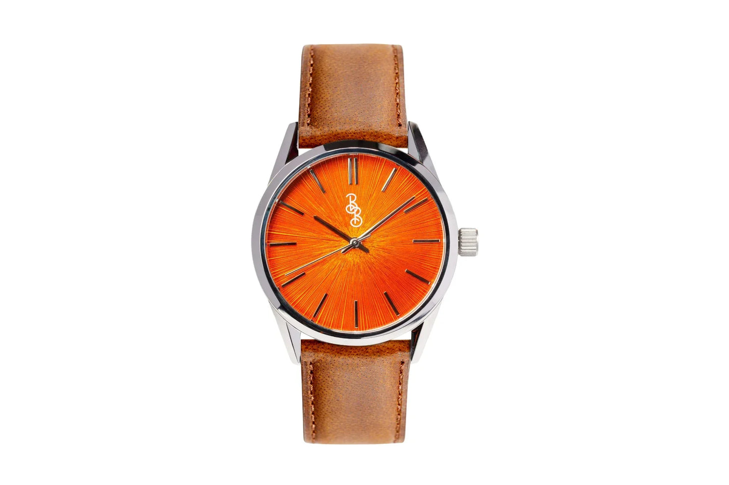 Orange_Sunburst_on_Brown_Leather - shoponestop.store