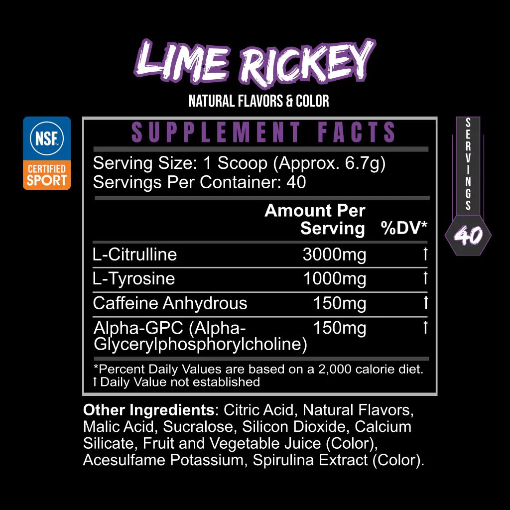 PRE_GAME_LIME_RICKEY_Supplement_Facts_NSF_Certified_for_Sport - shoponestop.store