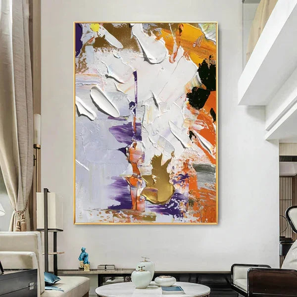 Colorful Handmade Oil Painting Wall Art 3D Large Colored Painting