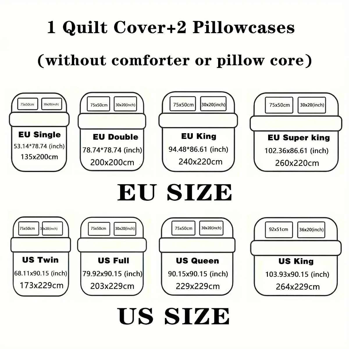 3-Piece Santa Claus Printed Bedding Set