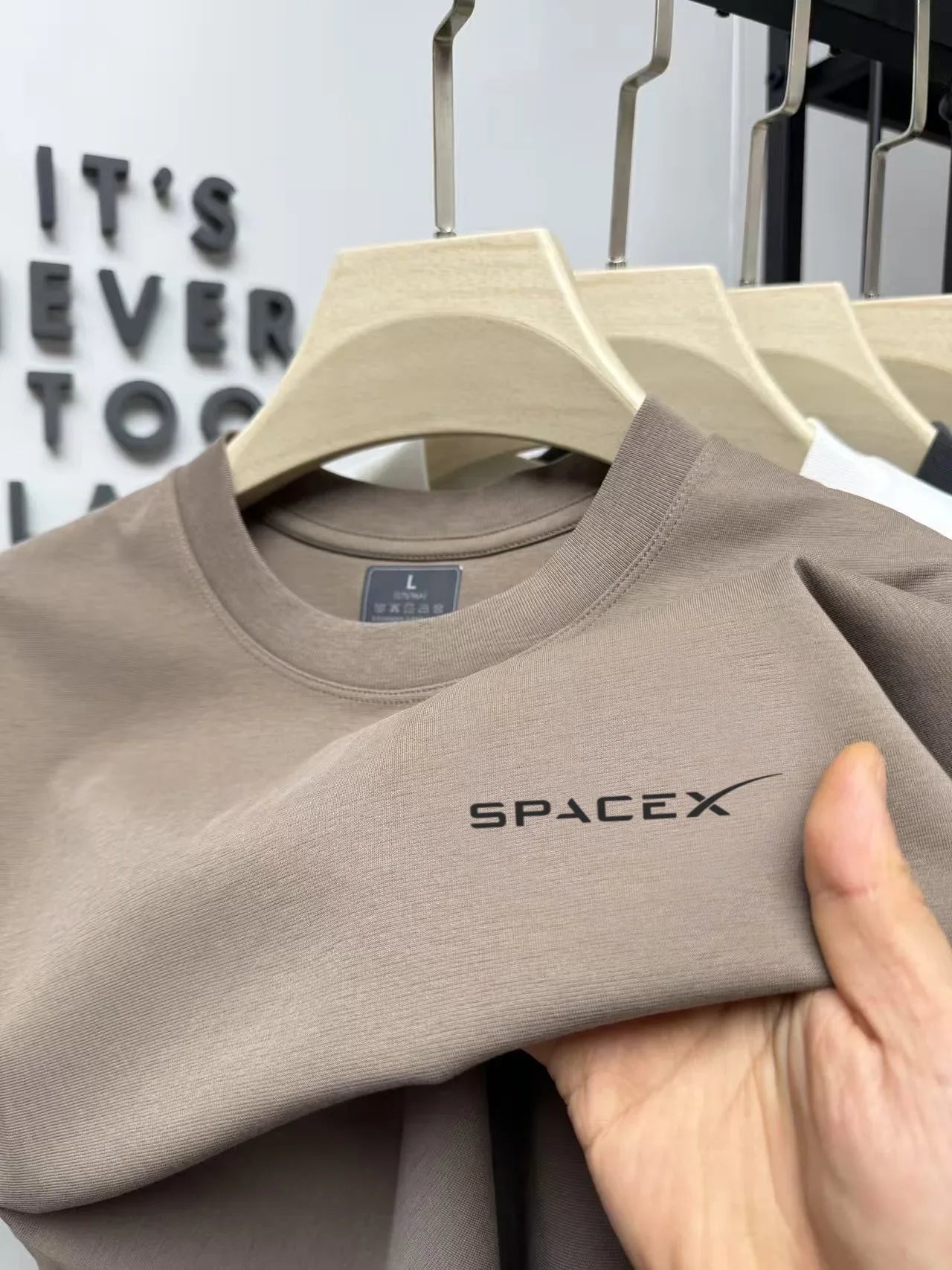 Men’s SPACEX Printed Round Neck T-Shirt