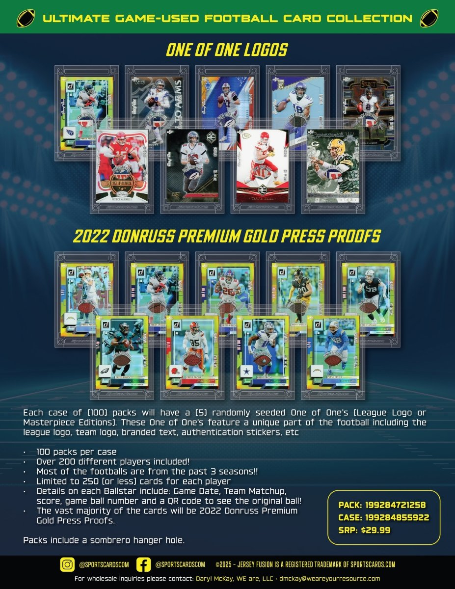 2025 BALL STAR FUSION - FOOTBALL EDITION - CASE (100 PACKS)