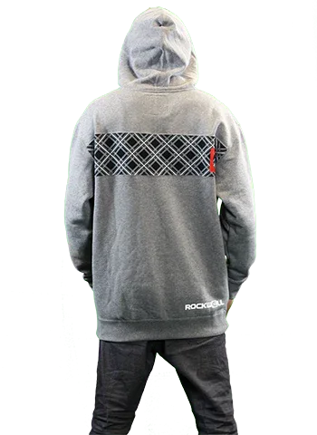Plaid Block Zip Hoodie