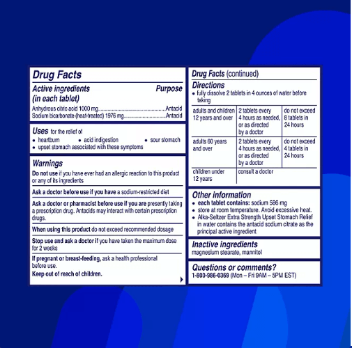 Alka-Seltzer Heartburn Relief Extra Strength Effervescent Tablets, 72 ct.