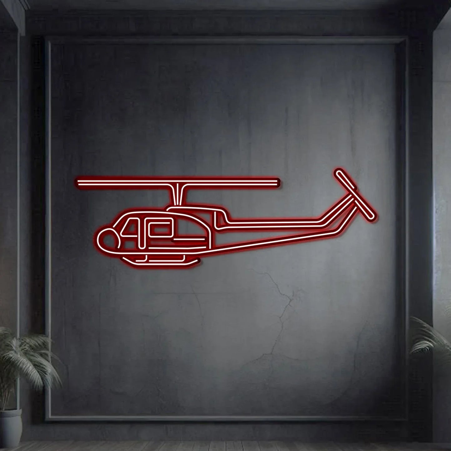 bell-uh-1-med-huey-neon-metal-wall-decor - shoponestop.store