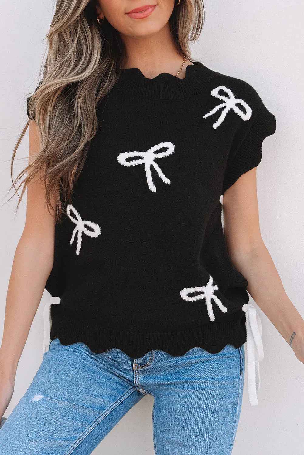 Side Ties Sweater Top