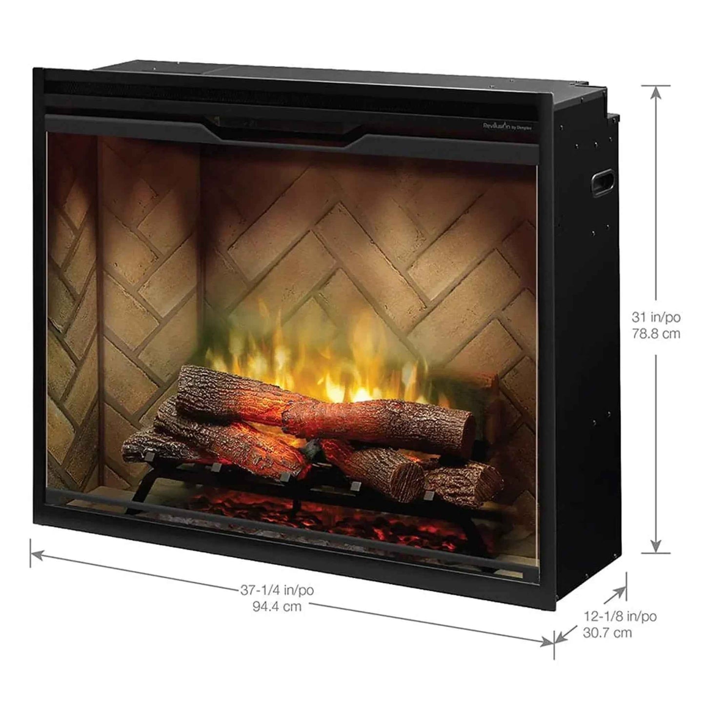 Brick Built-In Electric Firebox