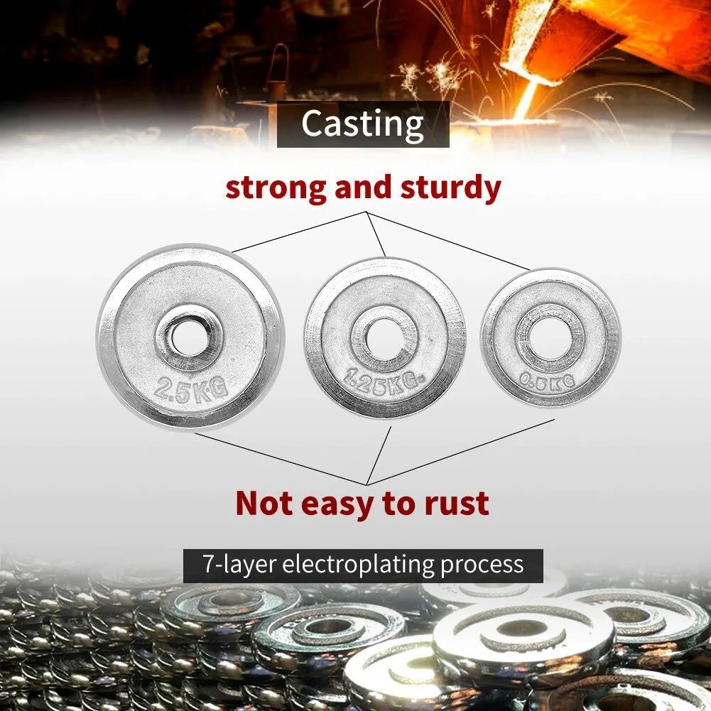 Adjustable Dumbbell Set Home Gym Cast Iron Barbell Sets with Carry Box 66lbs