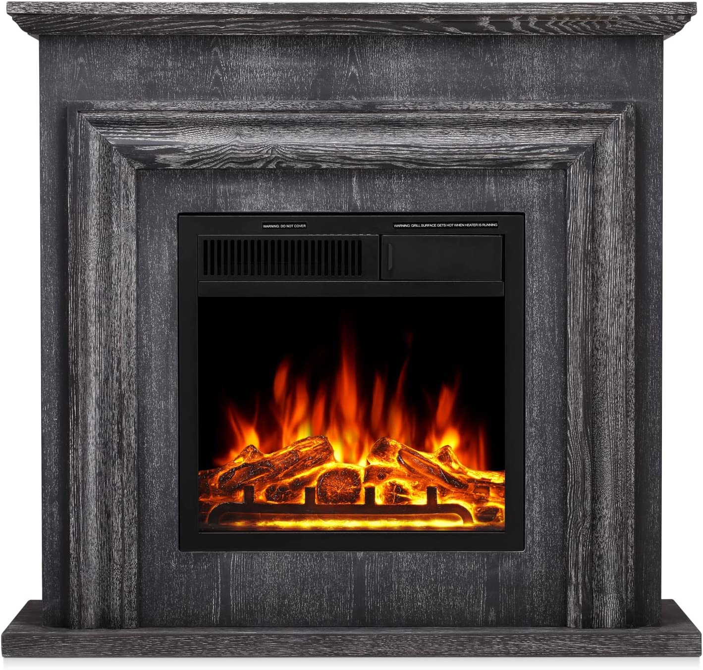 36 Inch Electric Fireplace Mantel Wooden Surround Firebox M1804