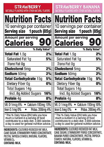 GoGo squeeZ YogurtZ Strawberry Banana – 3 oz Pouches, 20 Count Kids Snack Pack, Shelf-Stable Yogurt, Gluten-Free, No Preservatives