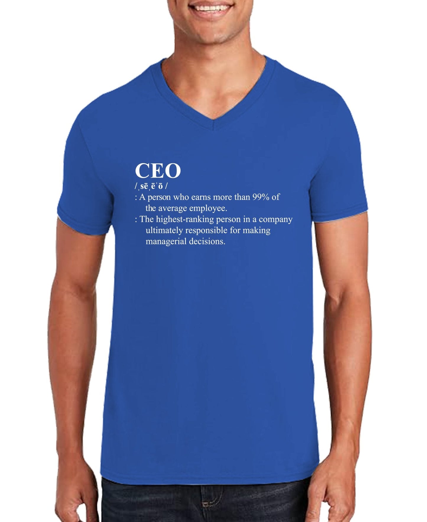 CEO Definition Men’s Unisex V-Neck T-shirt