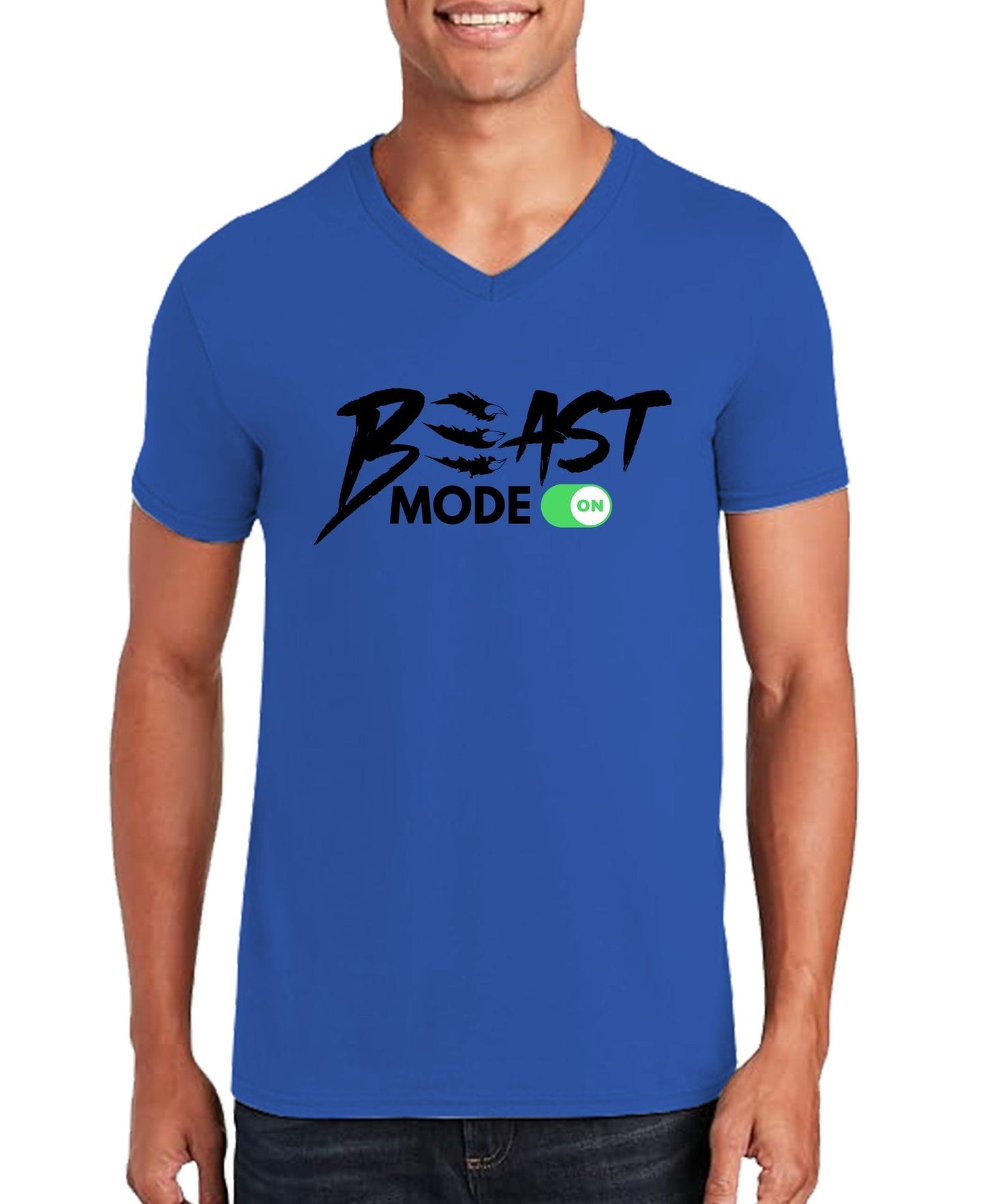 Beast Mode On Men’s Unisex V-Neck T-shirt