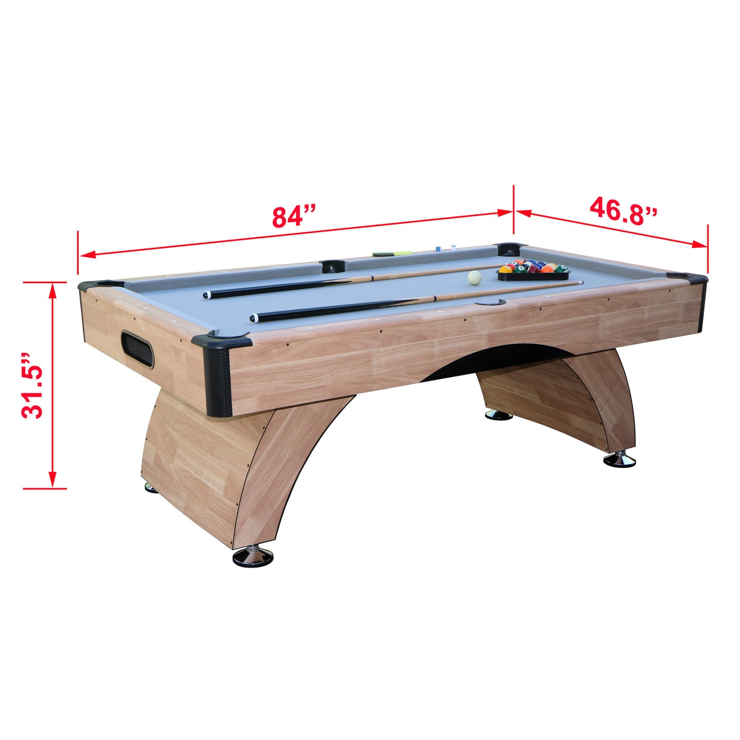 Premium Billiards Pool Wood Table for Home Game Rooms, 7FT (SAK14517)