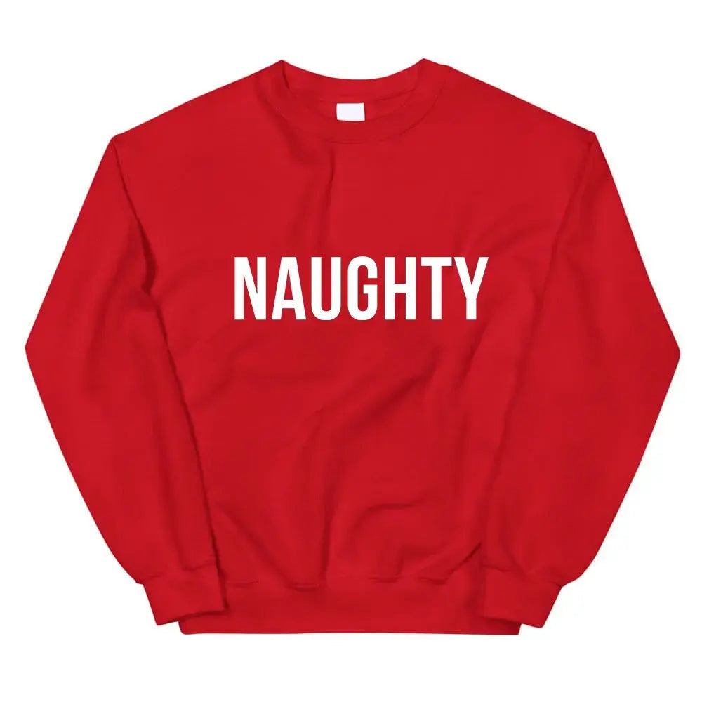 Christmas Naughty & Nice Couples Sweatshirt