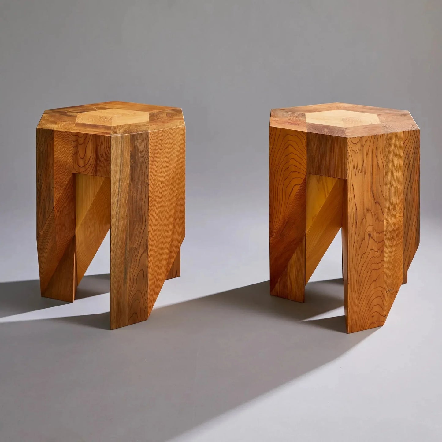 yosegi-pair-stool-jindai-cedar-edition-821156 - shoponestop.store