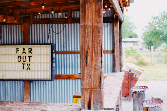 a sign on a porch