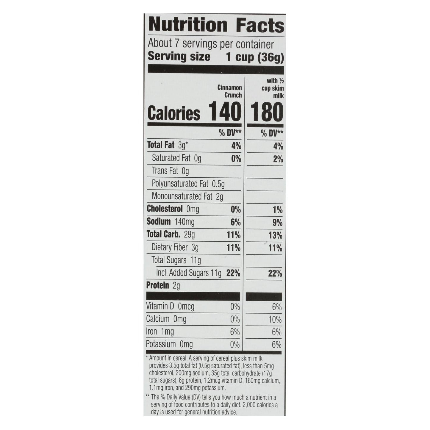 Cinnamon Crunch Cereal