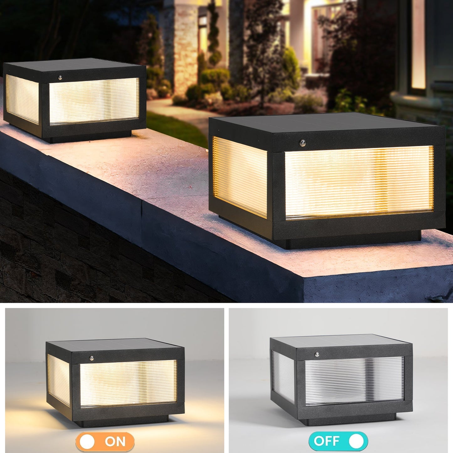 Solar Wall Lamp With Dimmable LED Aluminium