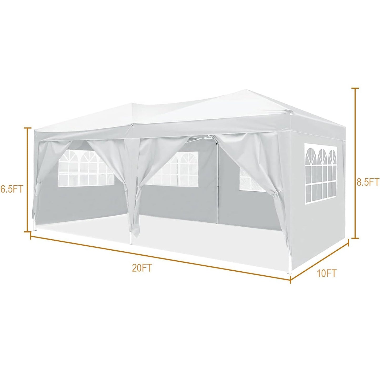 10'x20 'folding canopy with 6 detachable side walls