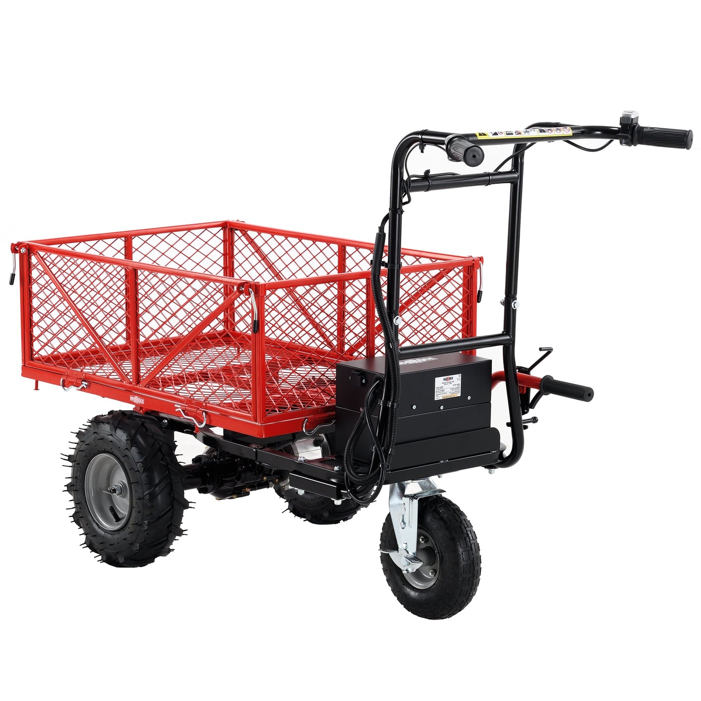 Wheelbarrow Utility Cart Electric Powered Cart 48V28Ah 500W Capacity 500lbs