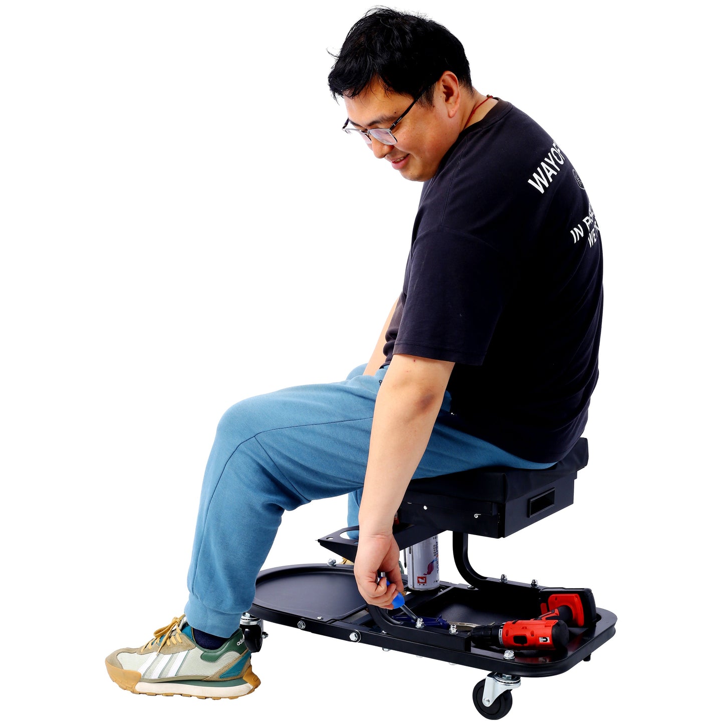 Ultimate Rolling Details and Multifunctional Car, 15'1/2 "x 8'3/4" x 18'1/2 "- Black