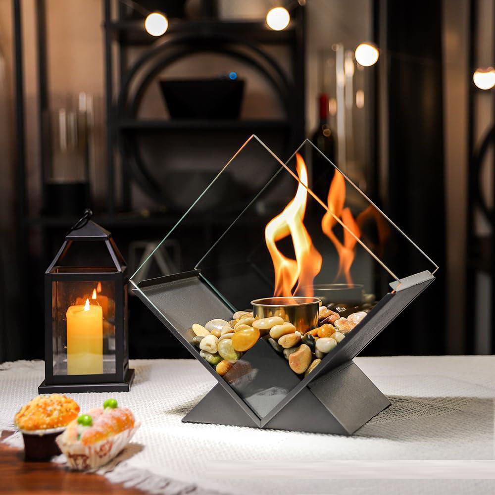 Desktop alcohol fireplace real fire fireplace portable viewing and heating