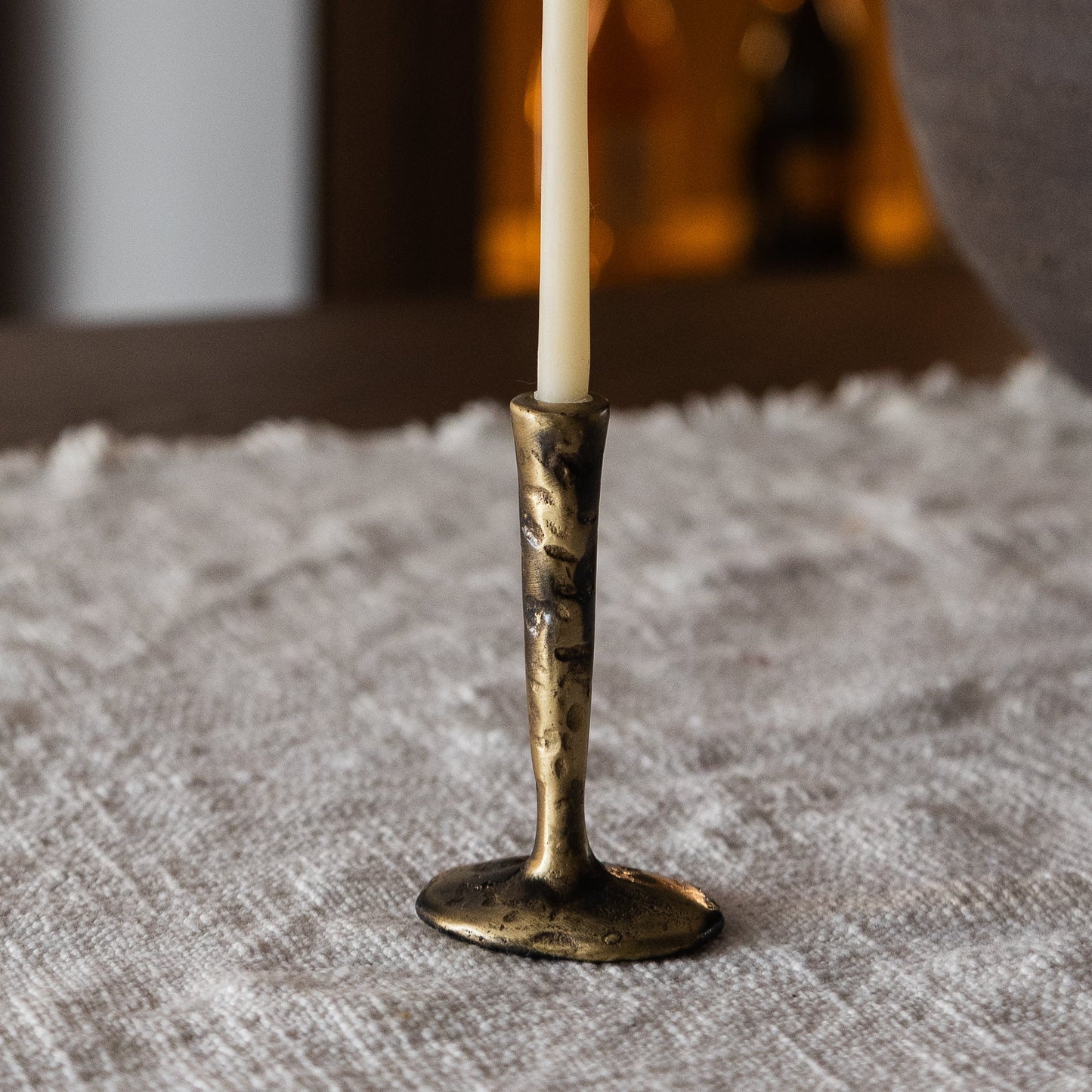 Mini Antique Brass Candlestick