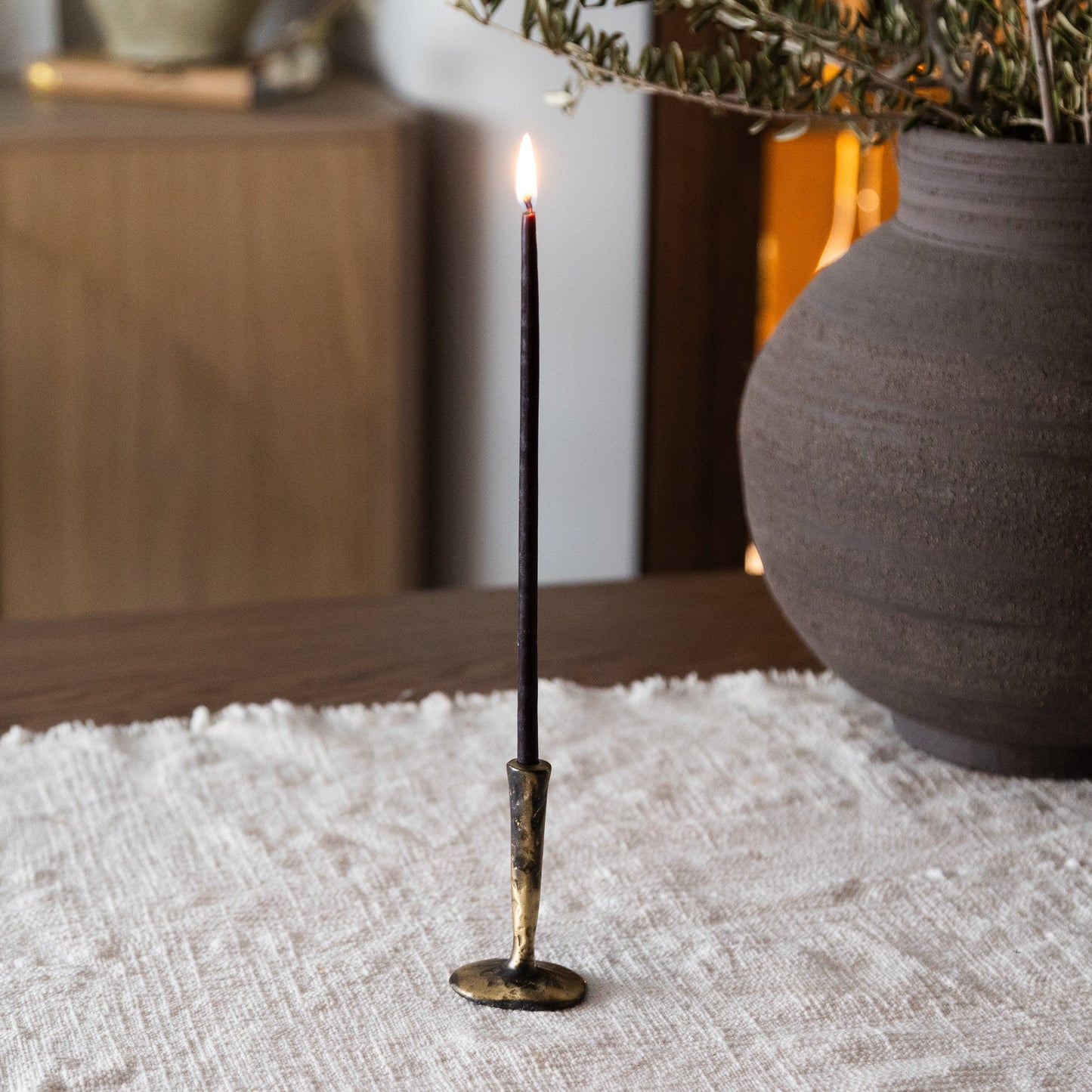 Mini Antique Brass Candlestick