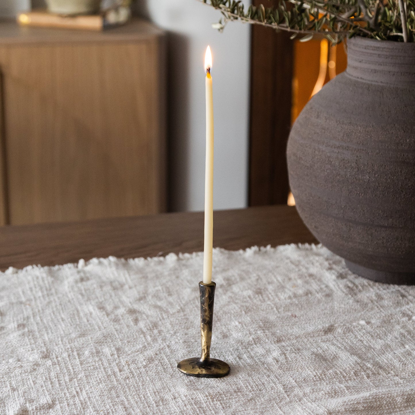 Mini Antique Brass Candlestick