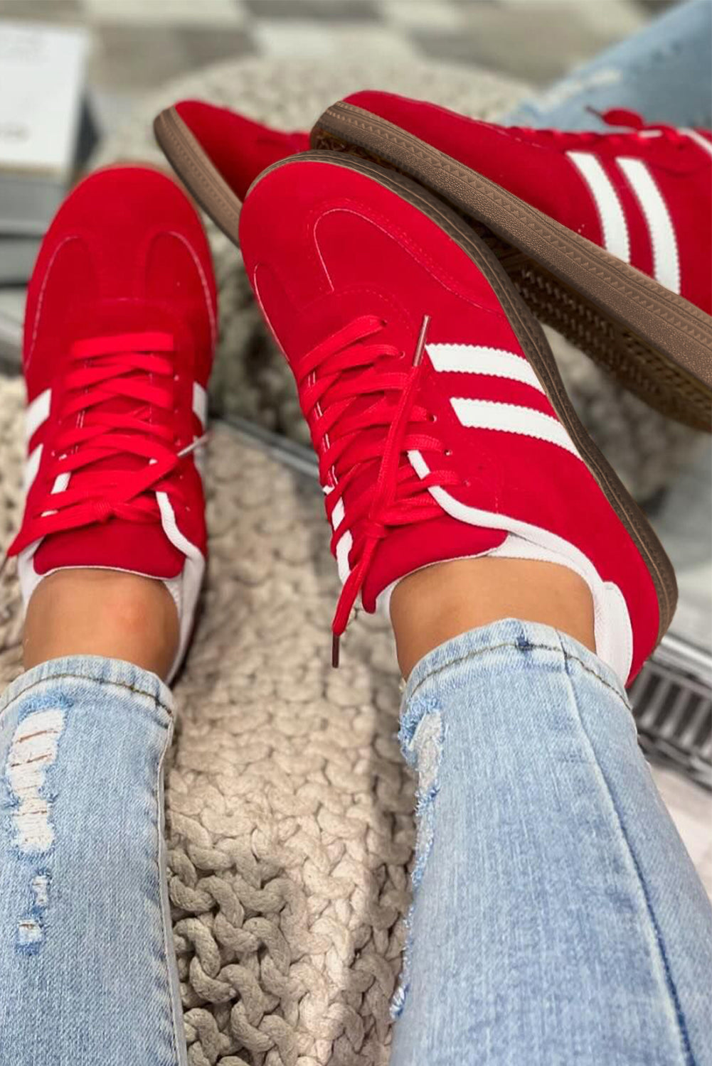 Harper Lace Up Flat Shoes