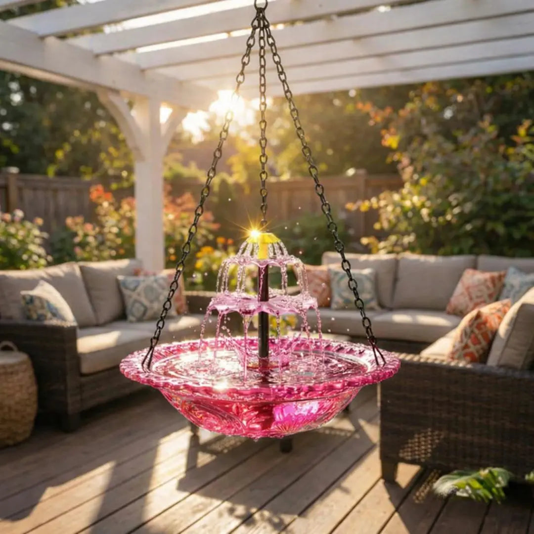 Bird Bath Solar Cascade Hanging Fountain – Limited Time Offer!